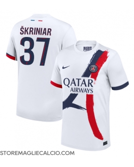 Paris Saint-Germain Milan Skriniar #37 Maglia Gara Trasferta Repliche 2024-25 Maniche Corte